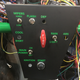 Wiring up a switch panel inside the car.